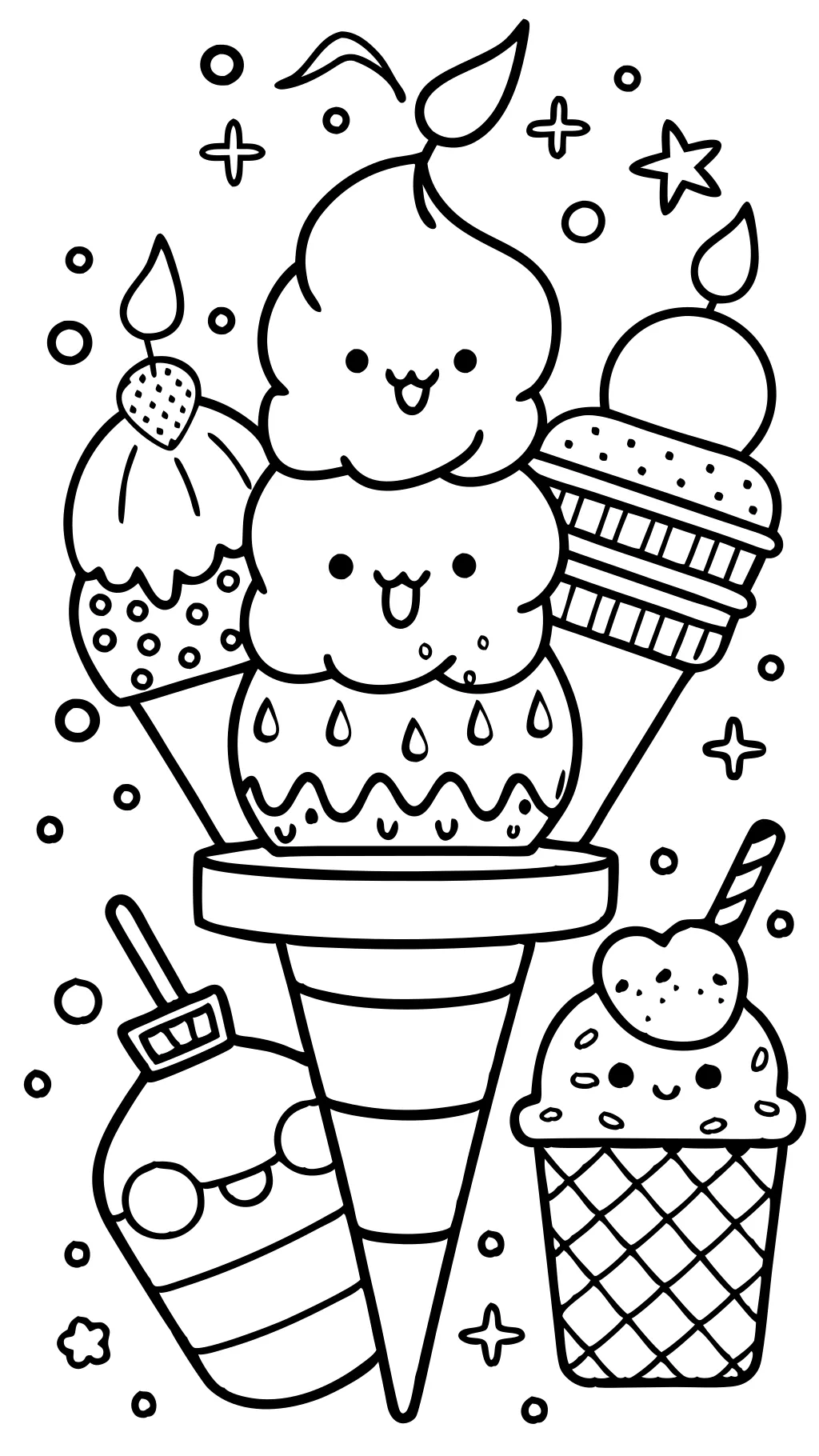 coloring pages ice cream